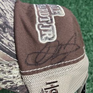 Signed Dale Earnhardt Jr Brown Camo Trucker Hat